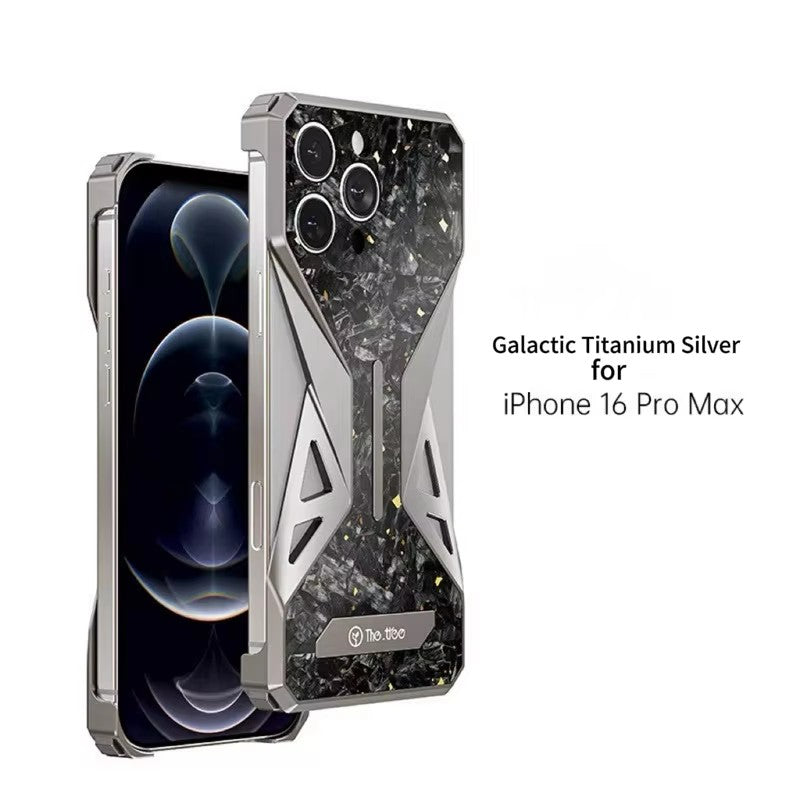 Aluminum Alloy Satin Carbon Fiber Heat Dissipation Phone Case For iPhone