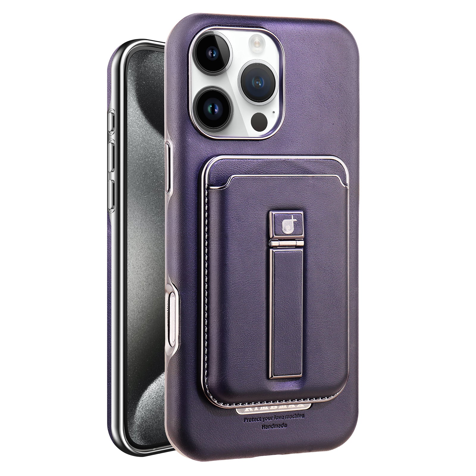 2 in 1 Detachable Magnetic Wallet Leather Phone Case With Wallet Card Holder Bracket For iPhone