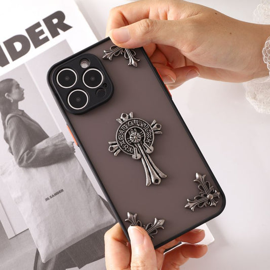 3D Floral Retro Cross Case For iPhone