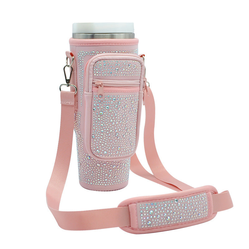 40oz Drink Cup Holder Bag with Phone Pocket With Phone Pocket