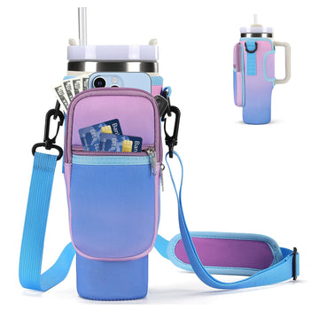 40oz Drink Cup Holder Bag with Phone Pocket With Phone Pocket
