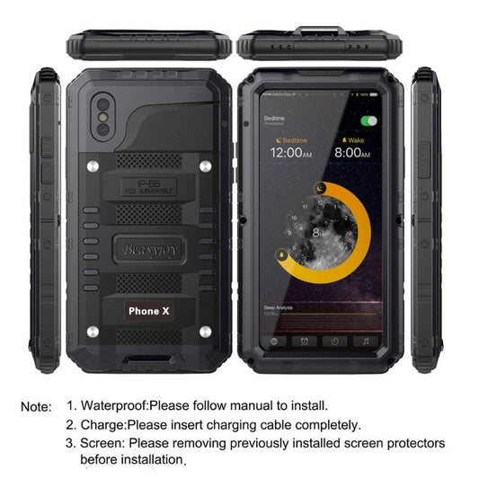 Heavy Duty Anti Shock IP68 Metal Diving Waterproof Phone Case For iPhone