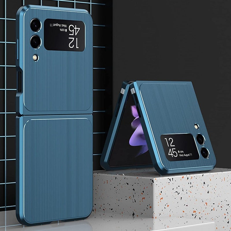 Magnetic Adsorption Phone Case Full Aluminum Metal Bumper  Cover for Samsung Z Flip 4 3