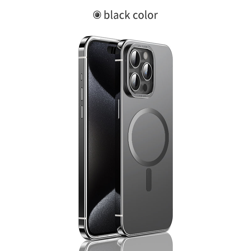 Ultra-Thin Magnetic Stainless Steel Frame Metal Phone Case For iPhone