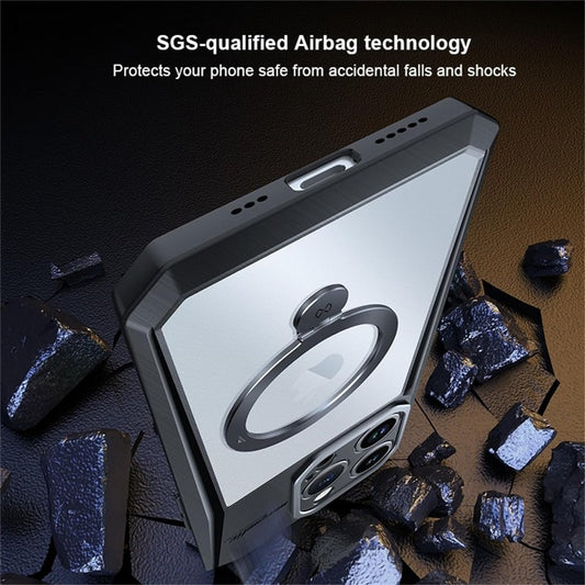 Foldable Magnetic Airbag Shockproof Case For iPhone