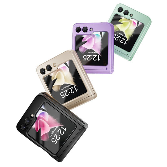 Magnetic Steel Hinge Rhinestone Phone Case with Wireless Charging For Samsung Galaxy Z Flip 5