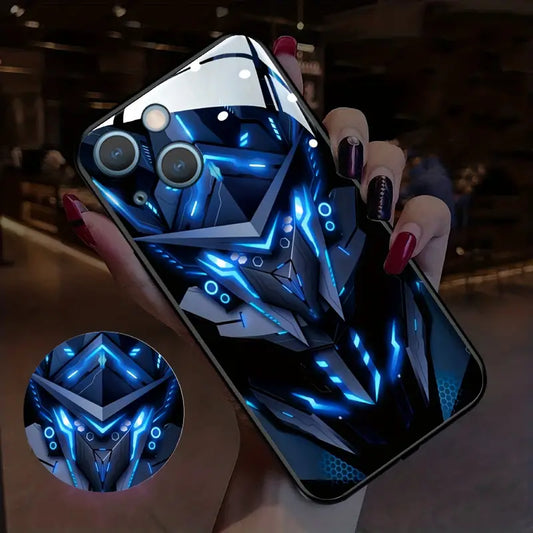 Cool Pattern Induction LED Light up Phone Case Cover For iPhone