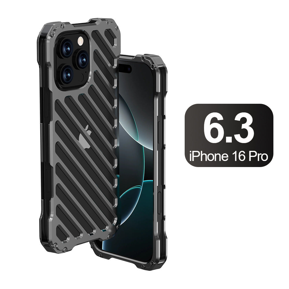 Aluminium Alloy Metal Heat Dissipation Ventilate Phone Case For iPhone