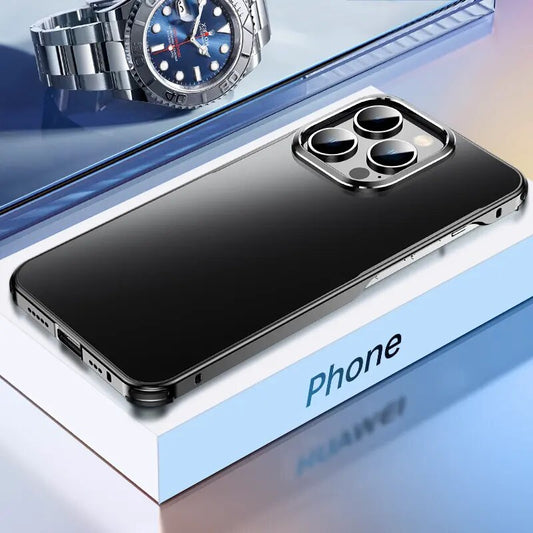 Aluminum Alloy Metal Armor Ultra thin Frosting Phone Case For iphone