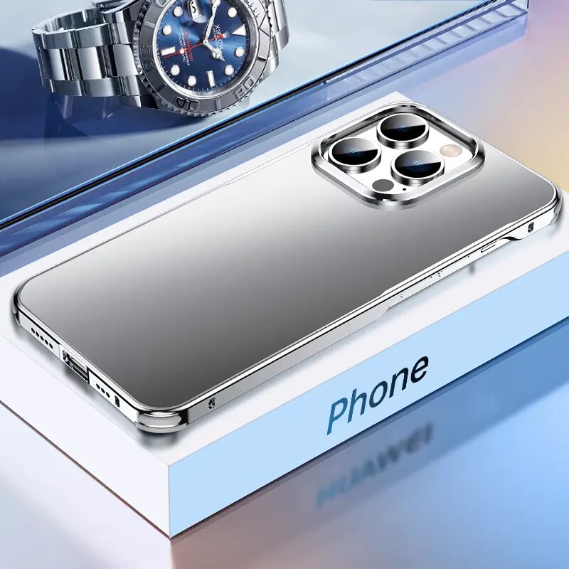 Aluminum Alloy Metal Armor Ultra thin Frosting Phone Case For iphone ...
