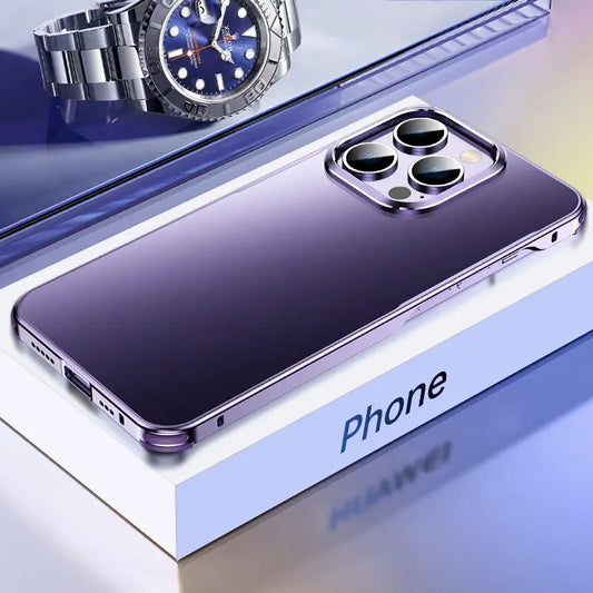 Aluminum Alloy Metal Armor Ultra thin Frosting Phone Case For iphone