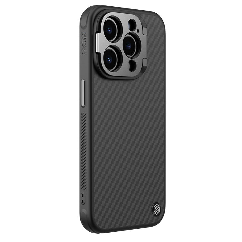 Aramid Carbon Fiber Magsafe Phone Case With Magnetic Lens Bracket  For iPhone