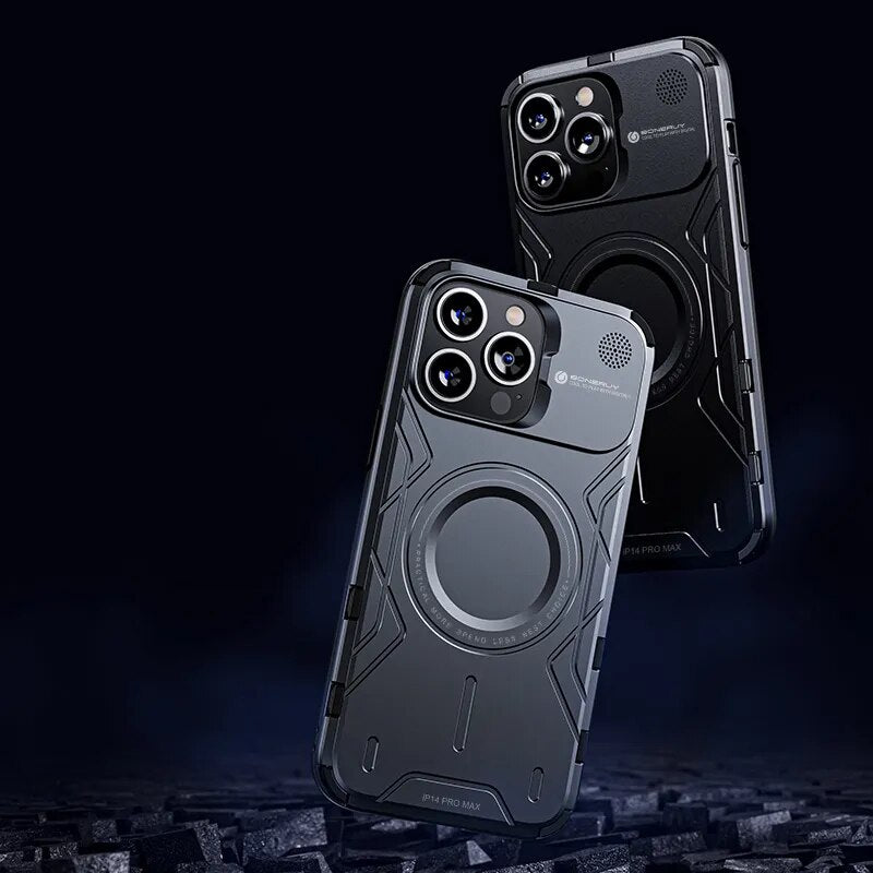Aromatherapy Aluminum Alloy Magnetic Metal Phone Case For iPhone
