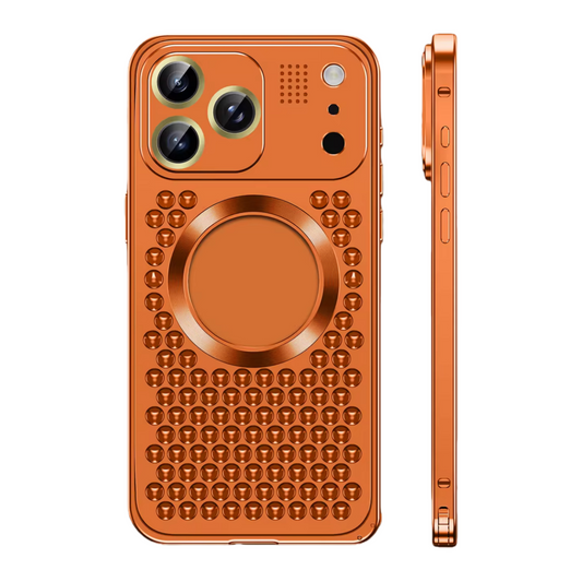 Aromatherapy Aluminum Alloy Metal Camera Protector Cover with Magnetic Phone Case For iPhone