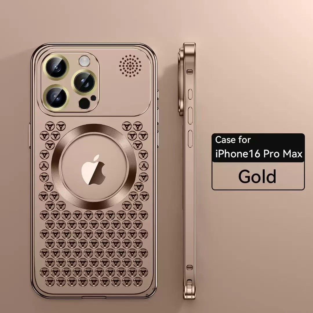 Aromatherapy Aluminum Alloy Metal Camera Protector Cover with Magnetic Phone Case For iPhone