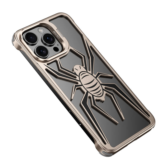 Aviation Aluminum Alloy Spider Frameless Phone Case With invisiable Bracket For iPhone