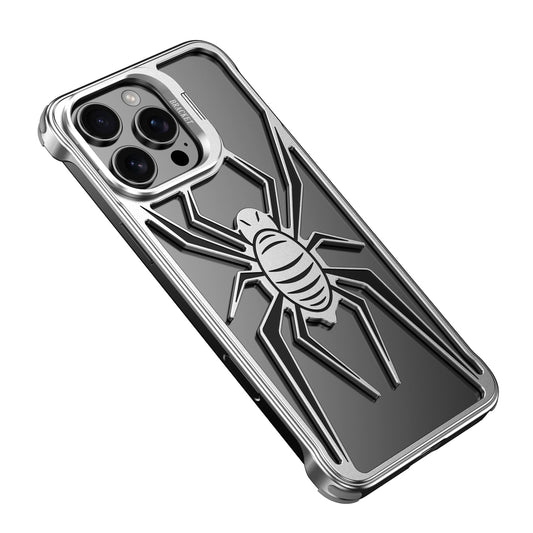 Aviation Aluminum Alloy Spider Frameless Phone Case With invisiable Bracket For iPhone