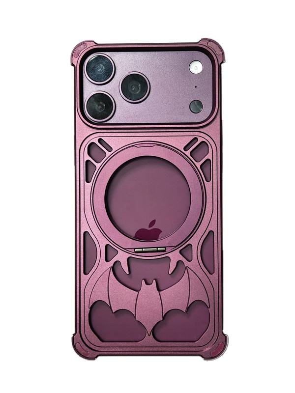 Bat Metal Ring Phone case With Magnetic Rotating Bracket For iPhone 18