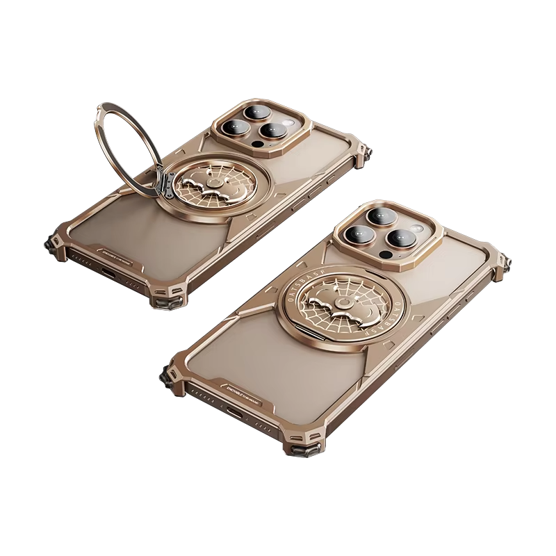 Bat Web Fidget Spinner Phone Case With 360° Rotating Magnetic Ring For iPhone