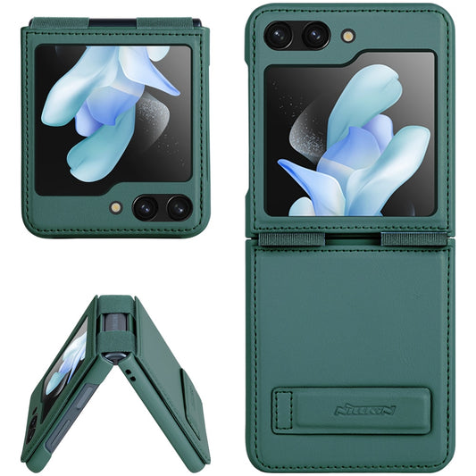 Built-in Elastic Band With Magnetic Qin Leather Phone Case For Samsung Galaxy Z Flip 5