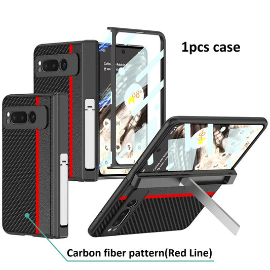 Carbon Fiber Magnetic Phone Case WIth Kickstand For Google Pixel Fold