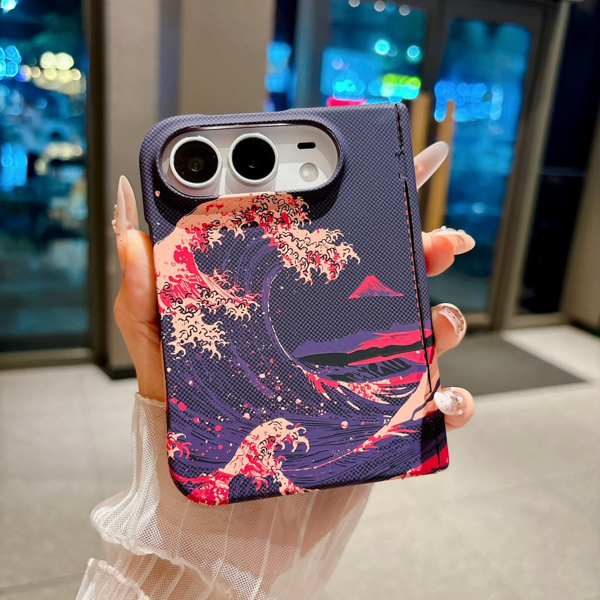Thin Carbon Fiber Matte Magnetic Phone Case For IPhone Duo
