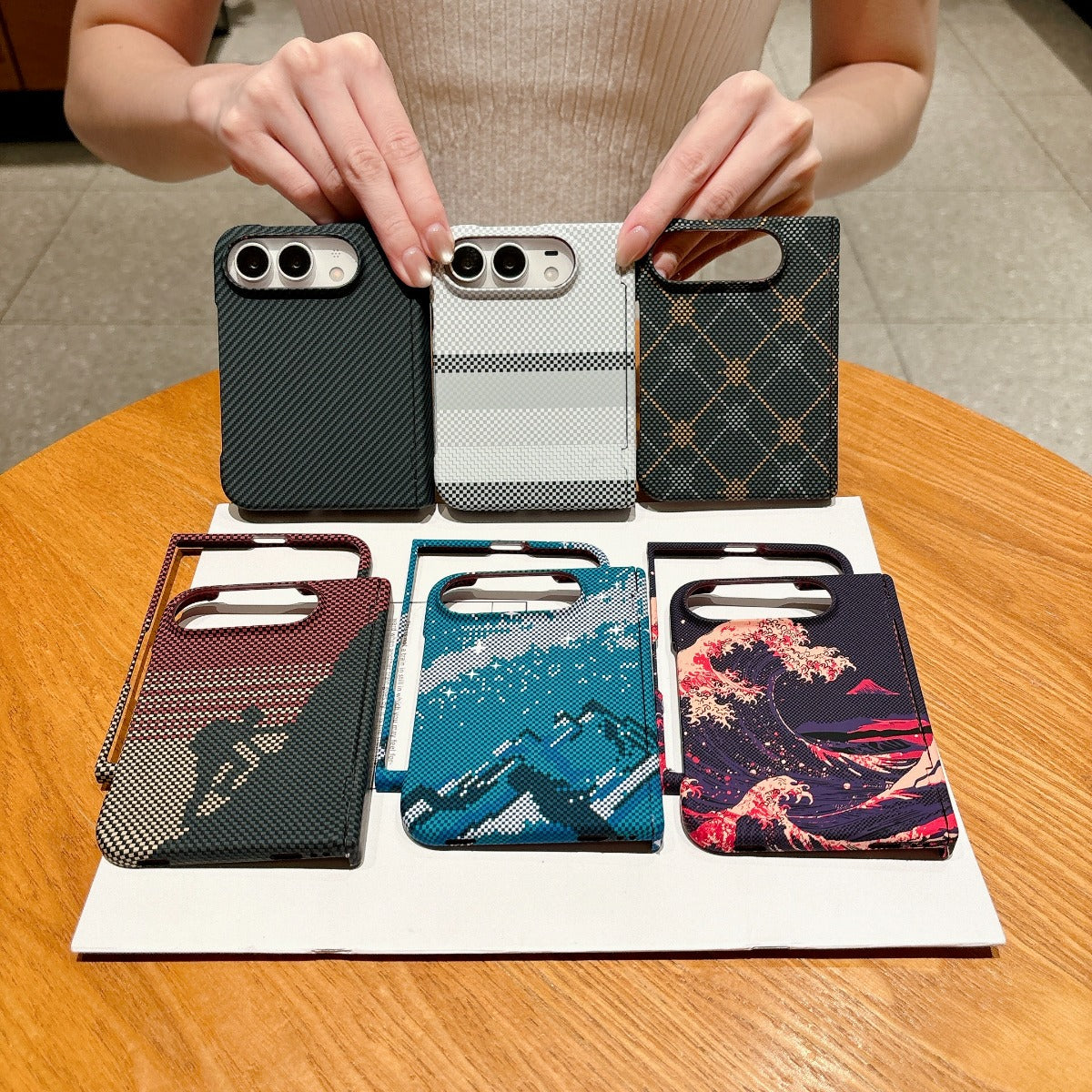 Thin Carbon Fiber Matte Magnetic Phone Case For IPhone Duo