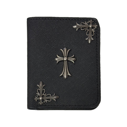 Men's Black Wallet-purses Chrome Hearts With Multi-Card Slot Card Case