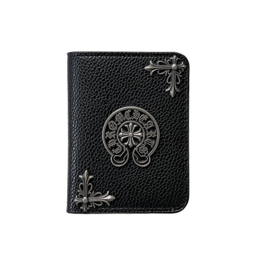 Chrome Hearts Men's Black Wallet-purses With Multi-Card Slot Card Case