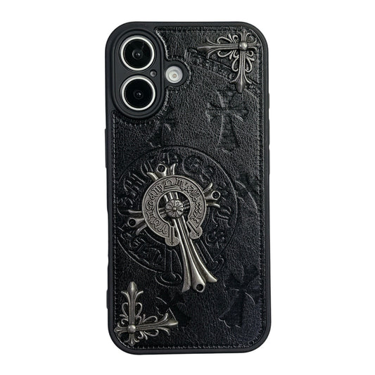 Chrome Hearts PU Leather Phone Case For IPhone