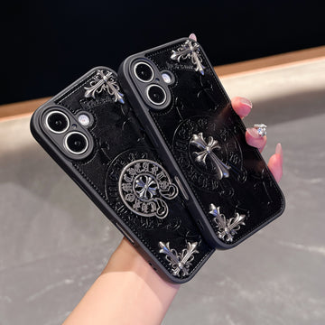 Chrome Hearts PU Leather Phone Case For IPhone