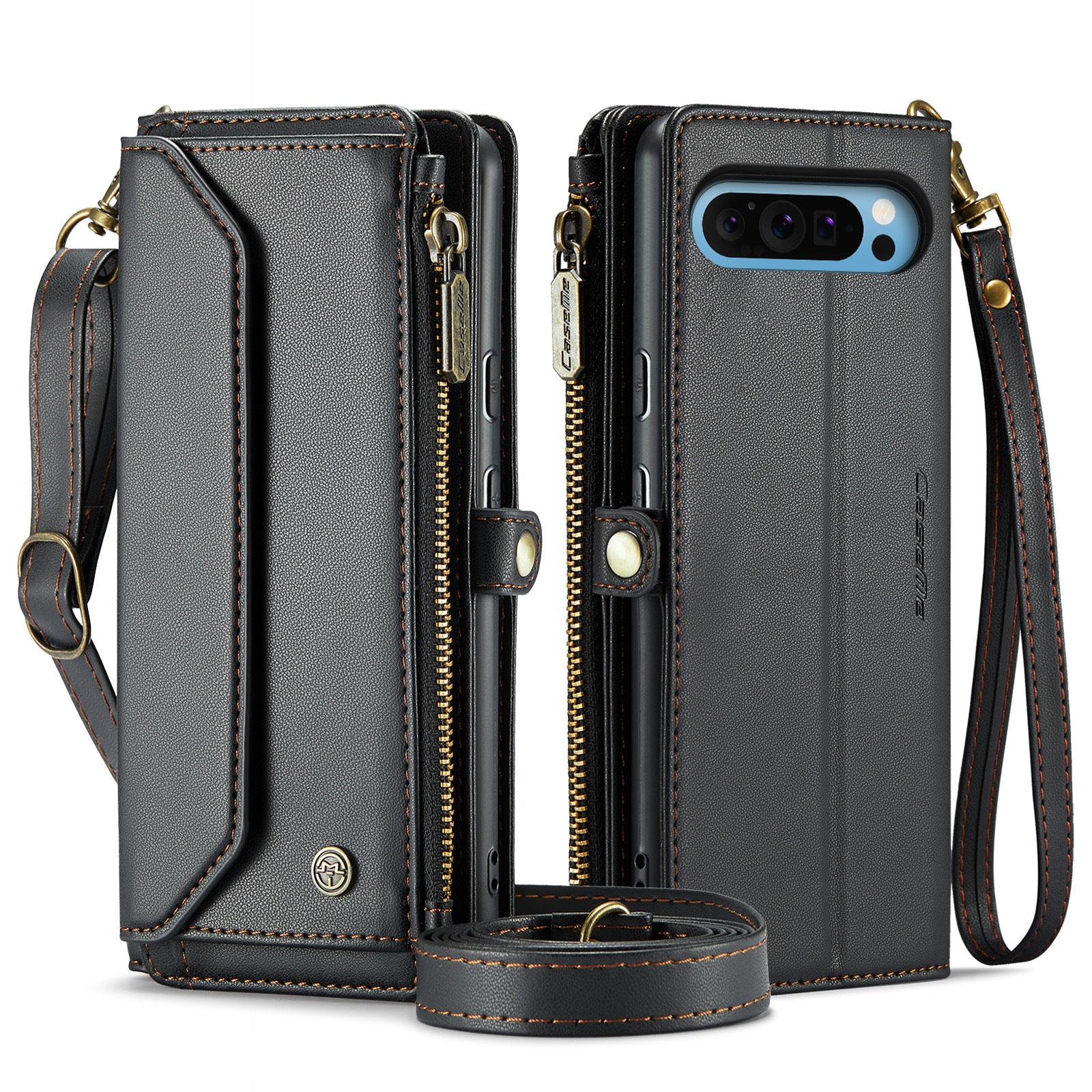 Crossbody Cards Solt Magnetic Leather Wallet Card Phone Case For Google Pixel 9 10