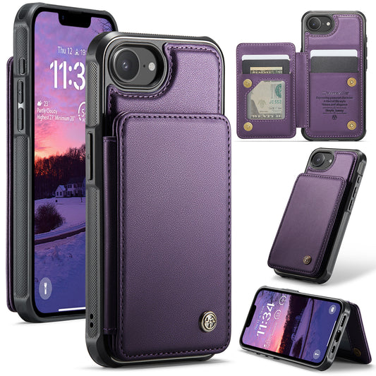 Detachable Luxury Leather Wallet Case With Leather Card Holder For iPhone