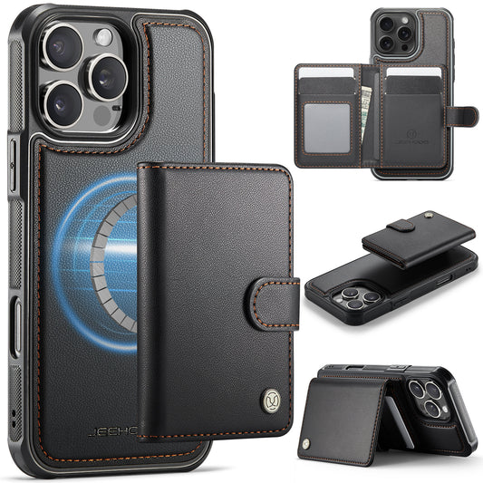 Detachable Card Holder Leather Case  Magnetic RFID Blocking For IPhone