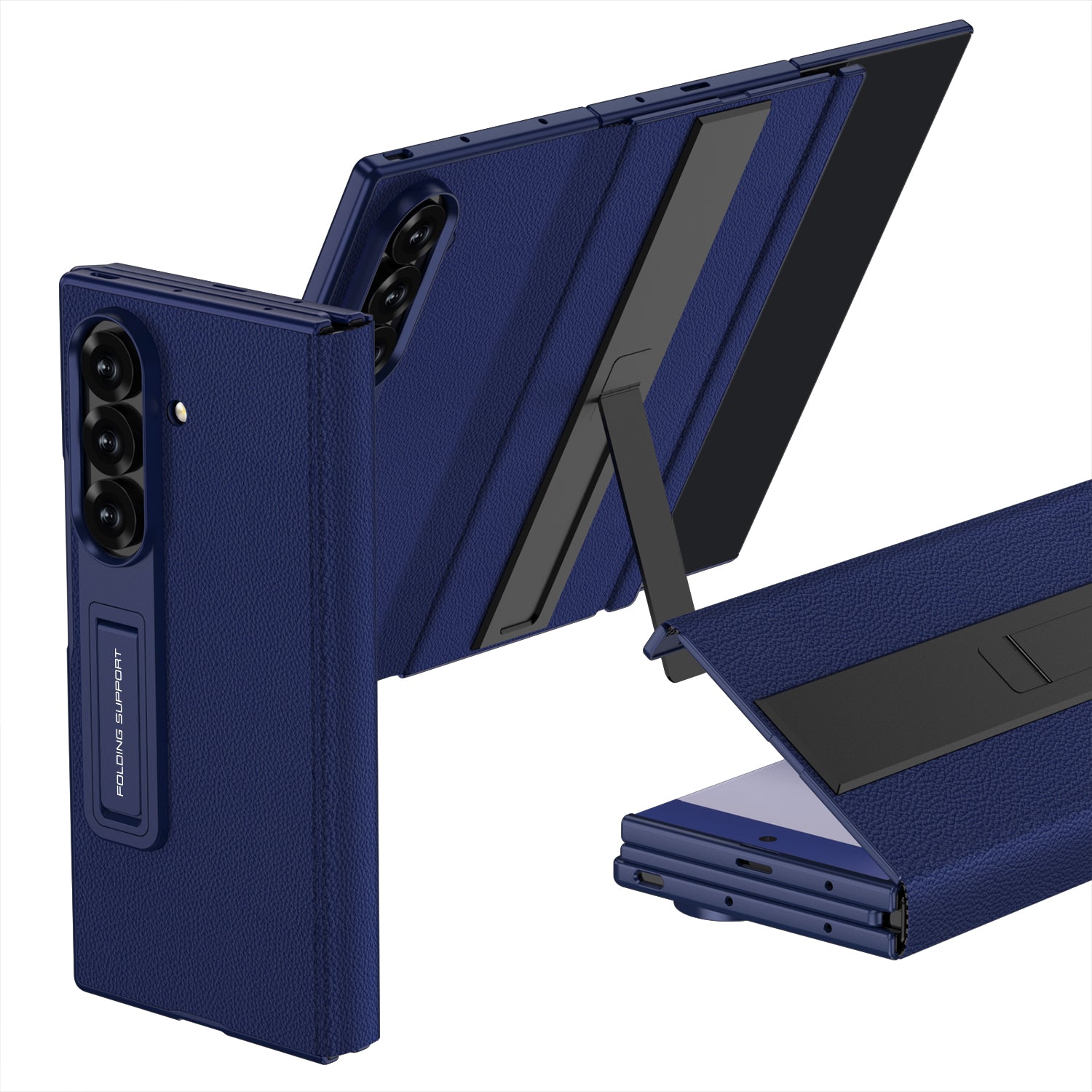 PU Leather Flip Phone Case With Magnetic Kickstand Holder Phone. Case For Samsung Galaxy Z TriFold