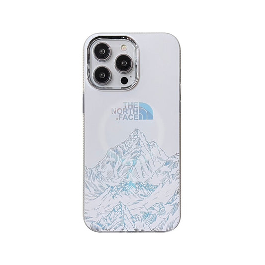 Fashionable Laser Magsafe iPhone Case with Snow Mountain Design For iPhone
