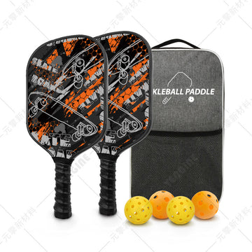 Fiberglass Pickleball Paddles Set With Rackets and Carry Bag with 4 Pickleball Balls