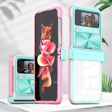Luxury Push Window Full Protection Hard Slim Phone Case For Samsung Z Flip 5 4