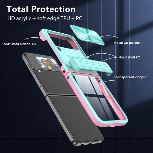 Luxury Push Window Full Protection Hard Slim Phone Case For Samsung Z Flip 5 4