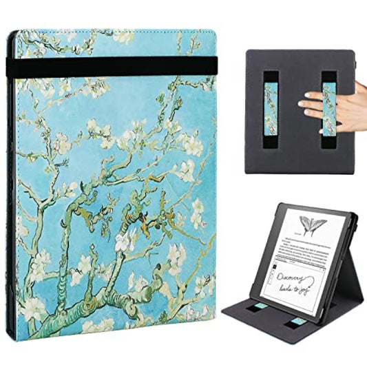 Flip Case Two Hand Straps and Vertical Multi-Viewing Stand Cover with Auto Wake/Sleep For 10.2-inch Kindle Scribe