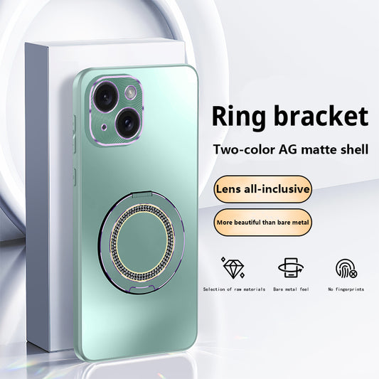Skin Friendly Two-color AG Matte  Magnetic Phone Case For IPhone