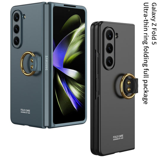 Hard PC Matte Phone Case With Ring Holder For Galaxy Z Fold6