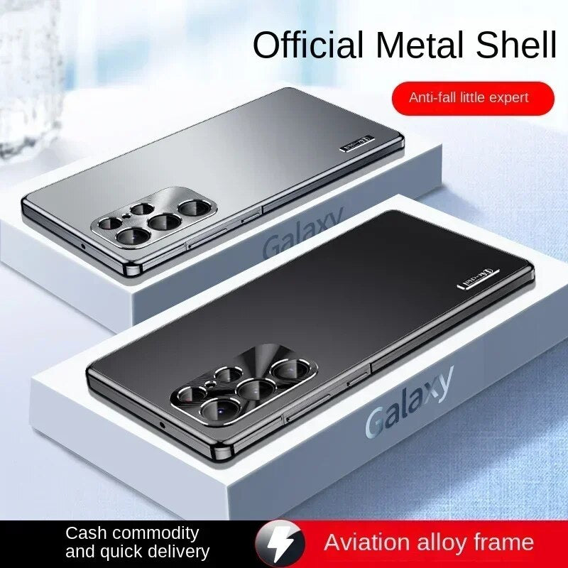 Metal Frame Magnetic Drop-Resistant Phone Case For Samsung S25 S24