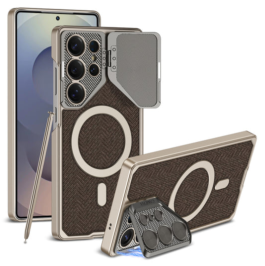 Clothlike PC Shockproof Hard Magnetic Case With Unvisible Stand Lens Protection For Samsung S25 S24