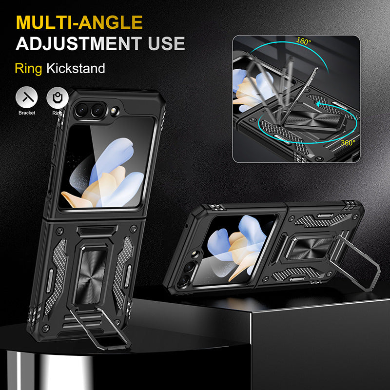 Magnetic Ring Stand Shockproof Rugged Case For Samsung Galaxy Z Flip 5