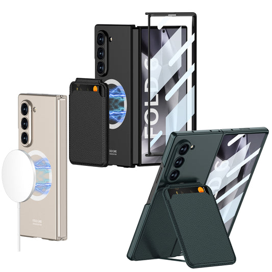 Multifunctional Card Case Holder Leather Case Phone Case With Screen Protector For Samsung Z Fold7 6