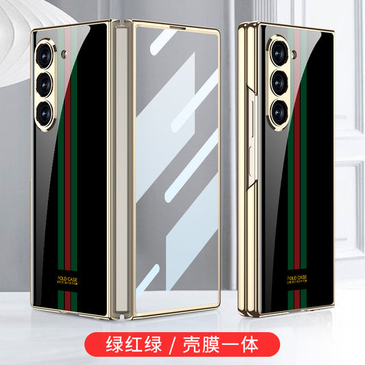 Electroplated PC Phone Case With Tempered Glass For Samsung Galaxy Z Fold 6
