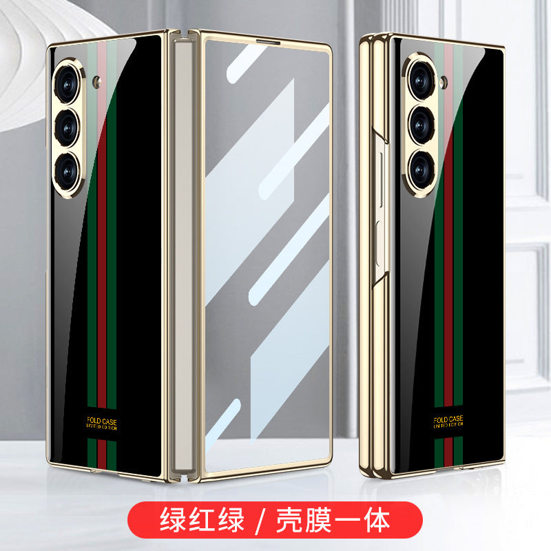 Electroplated PC Phone Case With Tempered Glass For Samsung Galaxy Z Fold 6