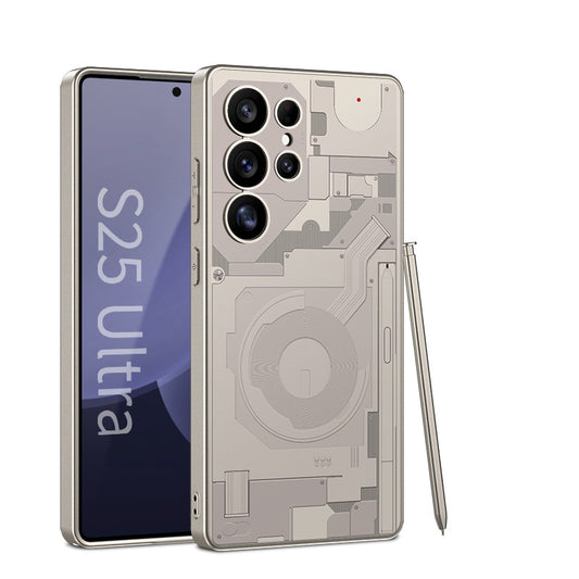 AG Chorme Painting Phantom Electroplate Silicone TPU Phone Case For Samsung S25