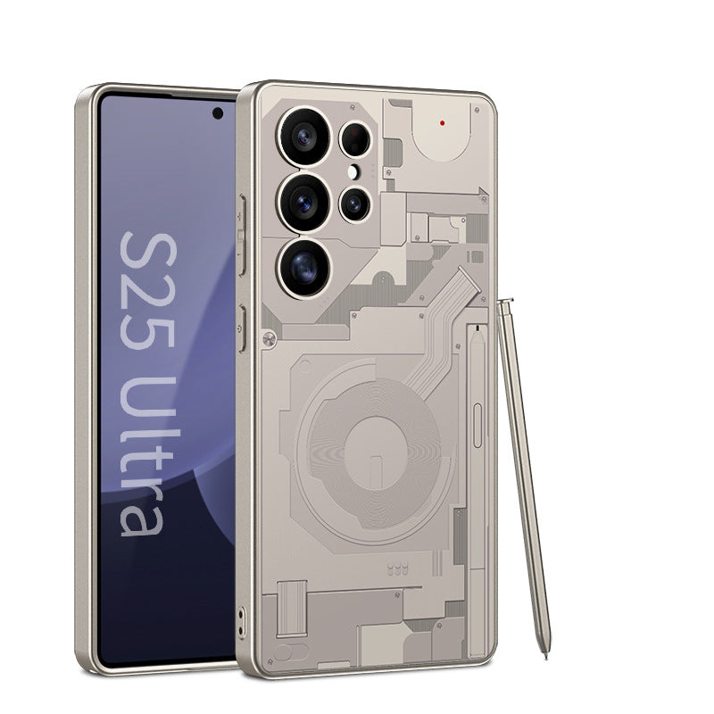 AG Chorme Painting Phantom Electroplate Silicone TPU Phone Case For Samsung S25